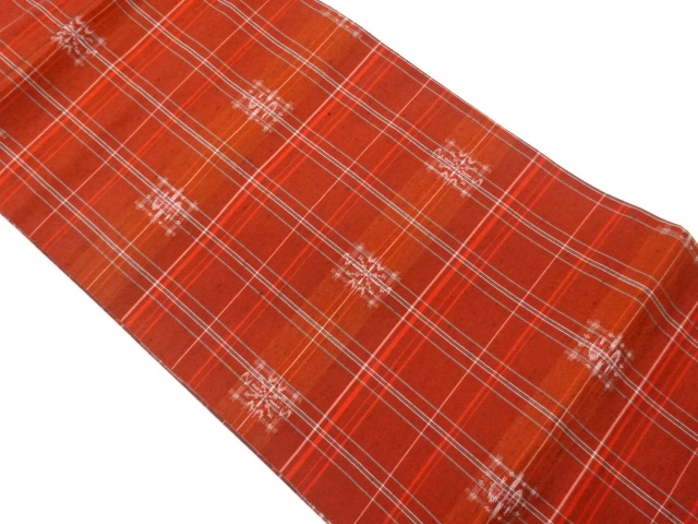 JAPANESE NAGOYA OBI / TSUMUGI / WOVEN GRID